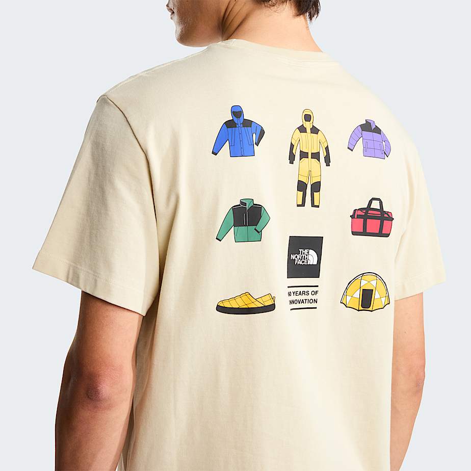 Mens Icon Celebration Regular Graphic TShirt TNF Desert Stone ALT5
