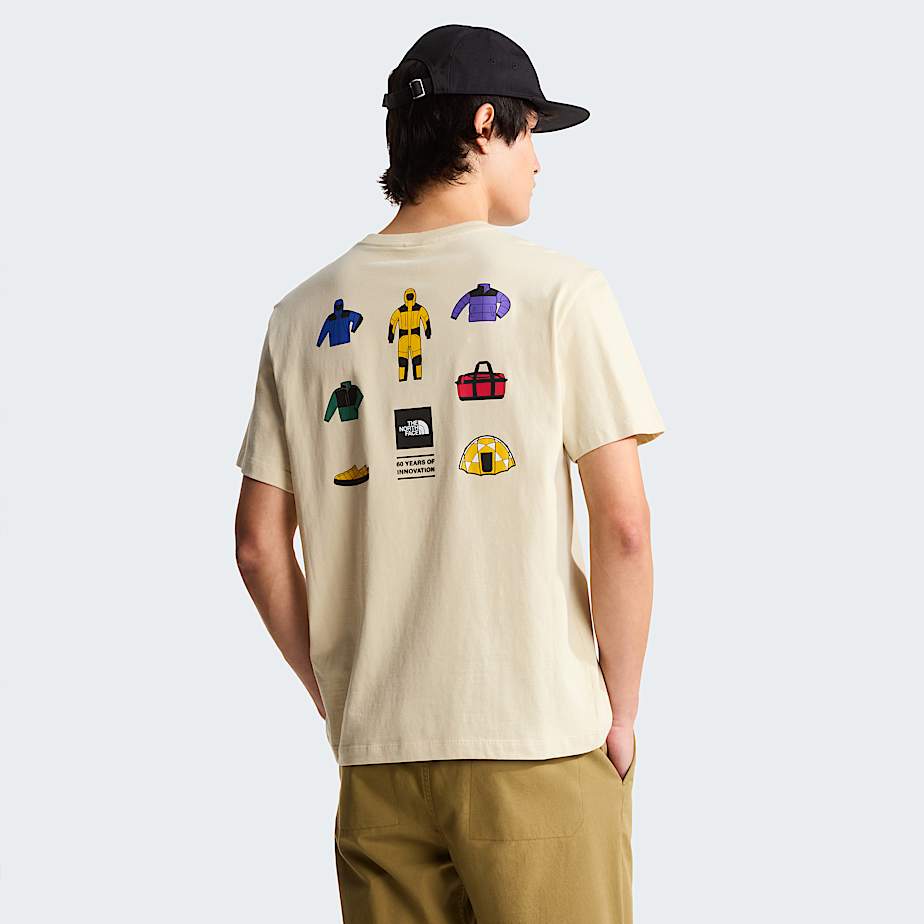 Mens Icon Celebration Regular Graphic TShirt TNF Desert Stone HERO