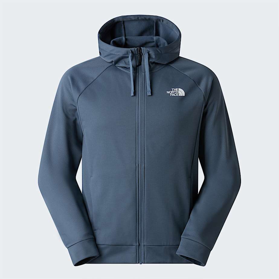 Mens Reaxion 20 FullZip Hooded Jacket TNF Granite Grey Dark Heather ALT20