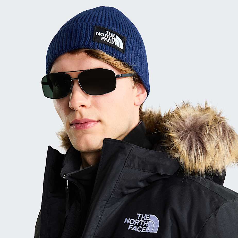 TNF Logo Box Cuffed Beanie TNF Summit Navy ALT1