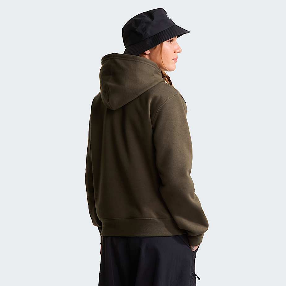 Womens TNF Essential Simple Dome Relaxed Hoodie TNF New Taupe Green ALT3
