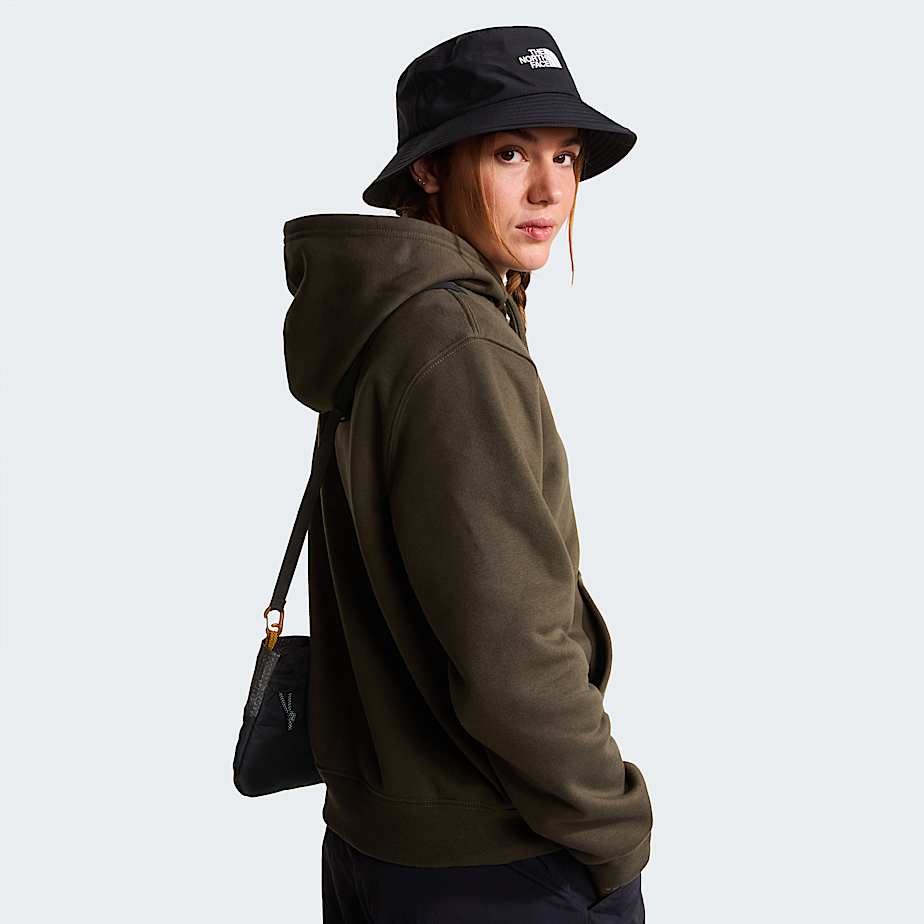 Womens TNF Essential Simple Dome Relaxed Hoodie TNF New Taupe Green ALT6
