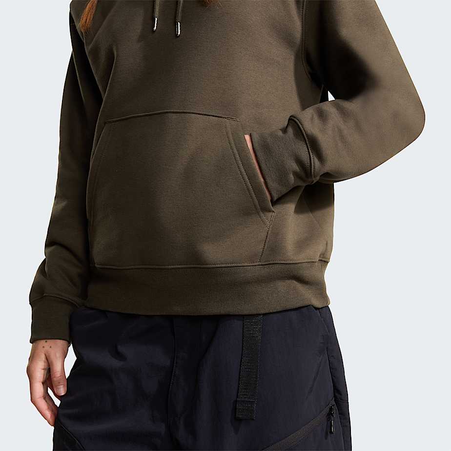 Womens TNF Essential Simple Dome Relaxed Hoodie TNF New Taupe Green ALT5