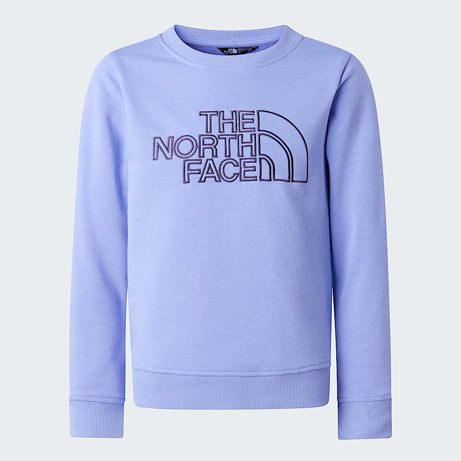 Teens Drew Peak Crew Neck Sweatshirt TNF Periwinkle Glow ALT20