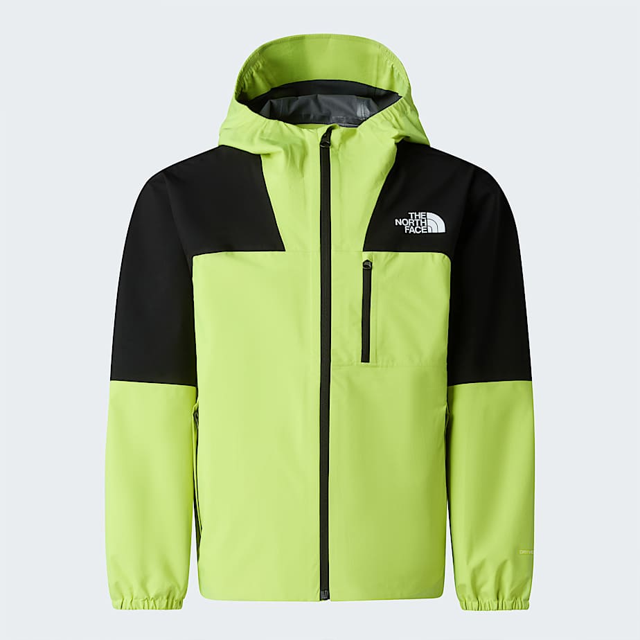 Teens Hike Packable Shell Jacket TNF TNF BlackFizz Lime ALT20