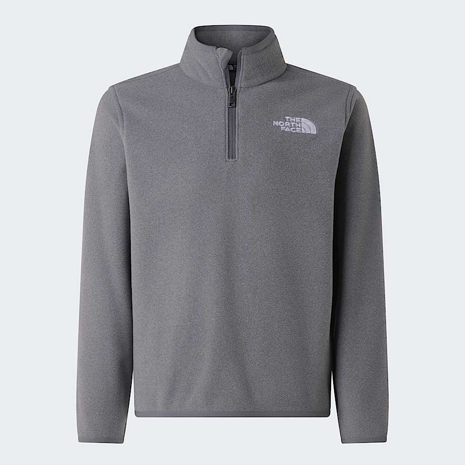 Glacierfleece met kwartrits voor tieners TNF TNF Mid Grey Heather ALT20
