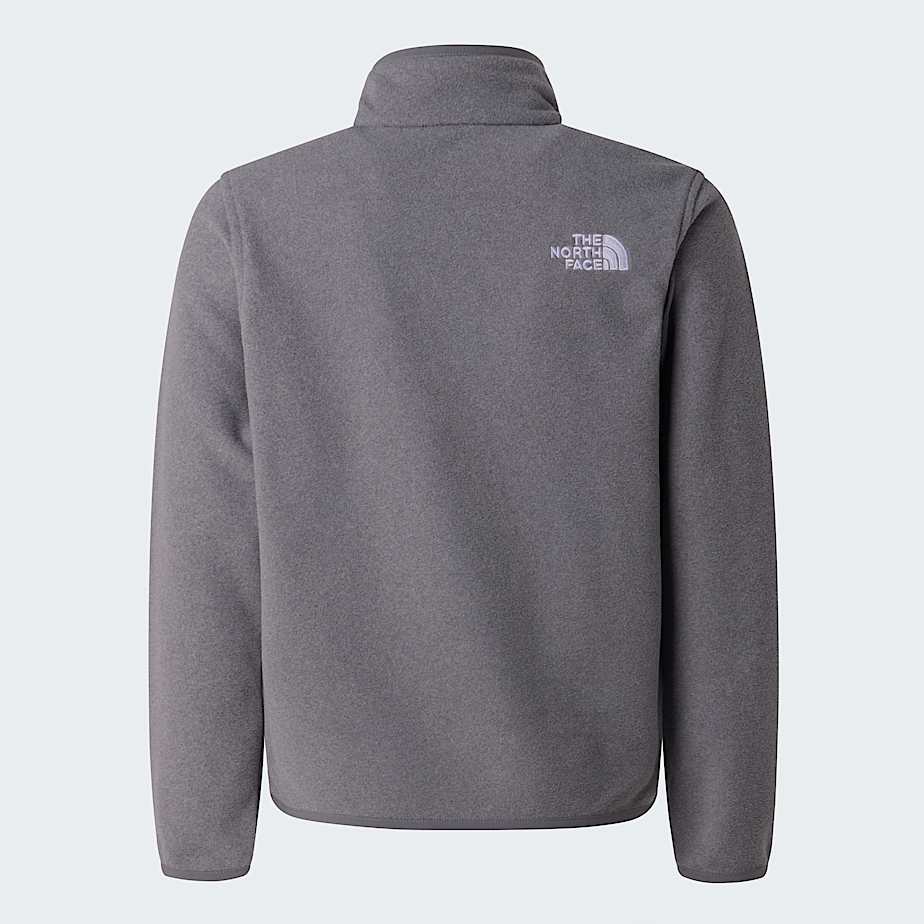 Glacierfleece met kwartrits voor tieners TNF TNF Mid Grey Heather ALT21