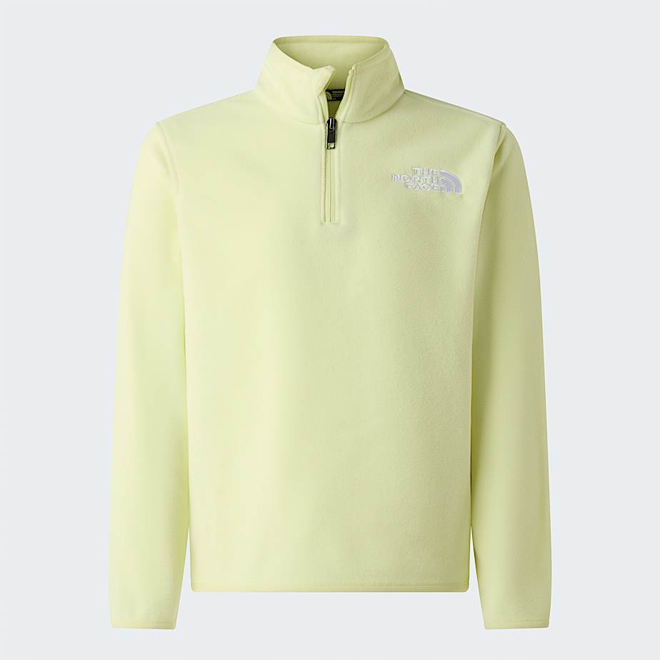 Glacierfleece met kwartrits voor tieners TNF Lemon Mist ALT20
