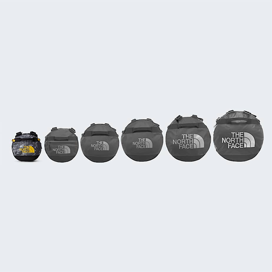 Base Camp DuffelTasche 31L  XS TNF Anthracite Grey Conrad Topos PrintSummit Gold ALT4