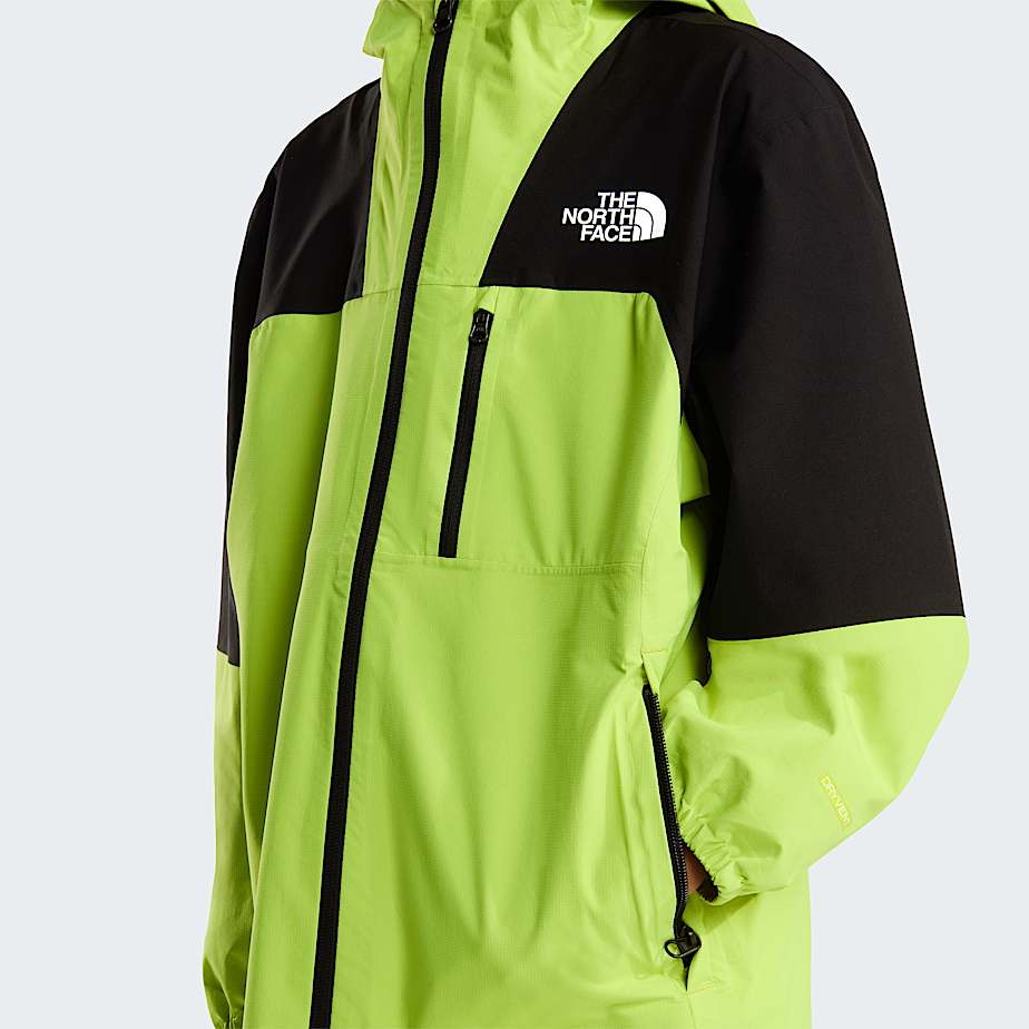 Teens Hike Packable Shell Jacket TNF TNF BlackFizz Lime ALT6