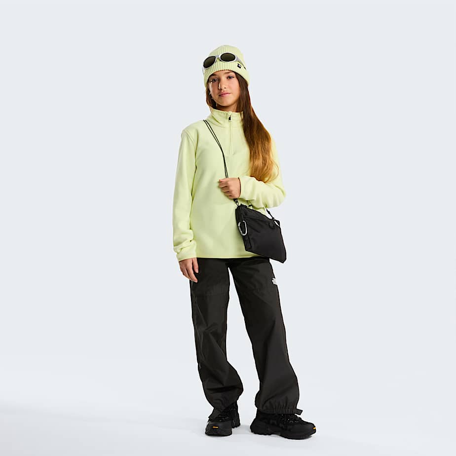 Glacierfleece met kwartrits voor tieners TNF Lemon Mist ALT7