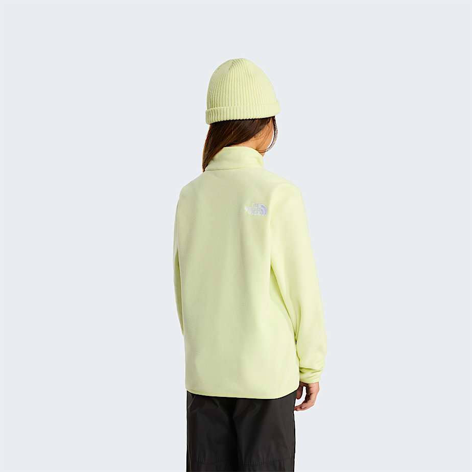 Glacierfleece met kwartrits voor tieners TNF Lemon Mist ALT9