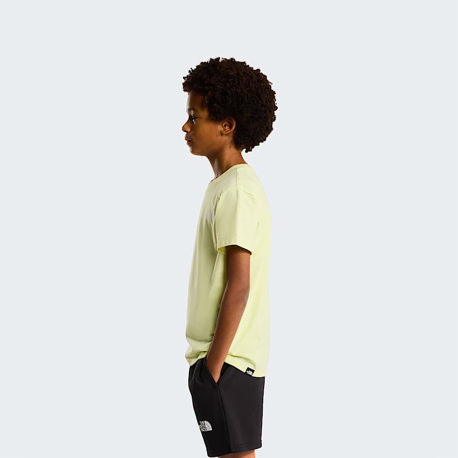 Teens Simple Dome TShirt TNF Lemon Mist ALT2