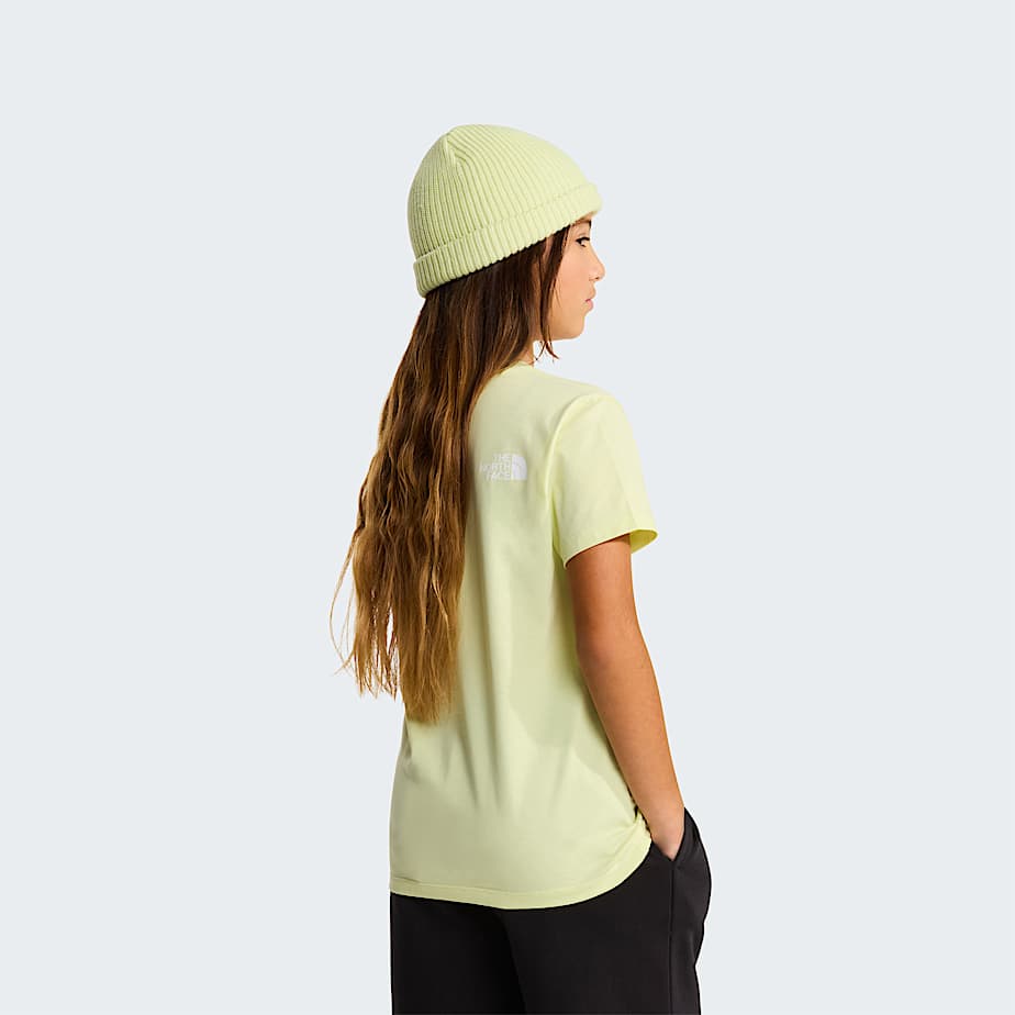 Teens Simple Dome TShirt TNF Lemon Mist ALT9