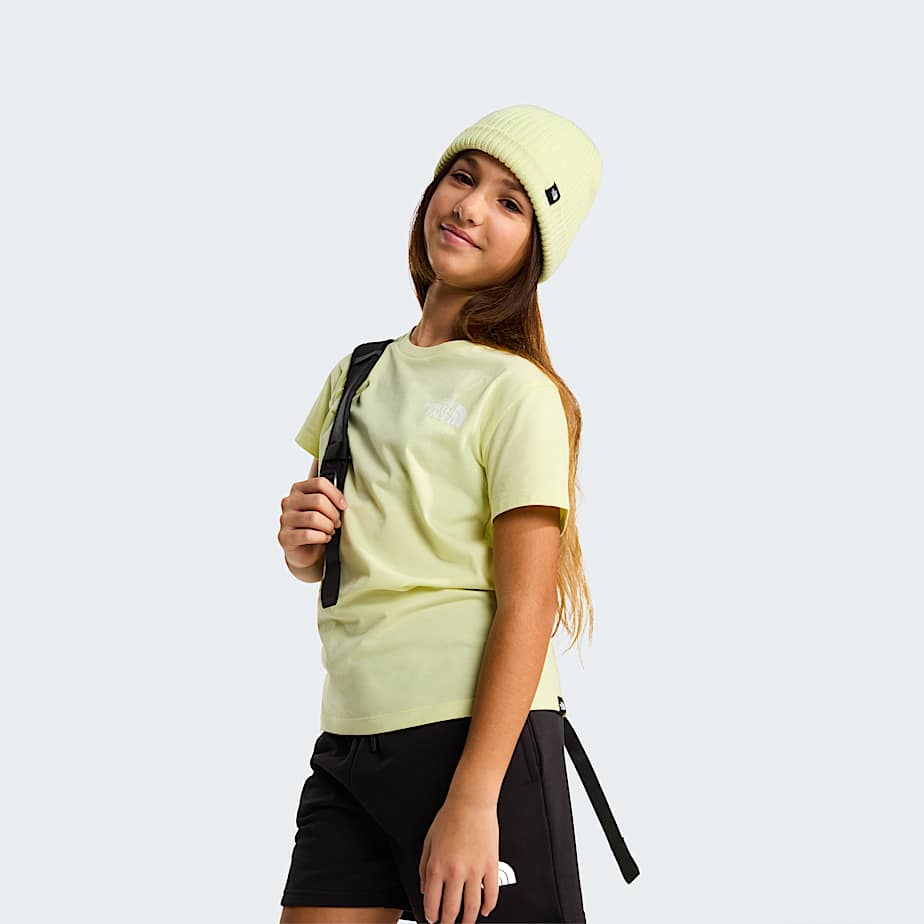 Teens Simple Dome TShirt TNF Lemon Mist ALT10