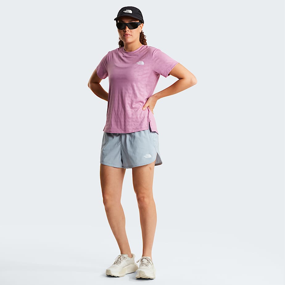 Womens Flex Geo Embossed Regular TShirt TNF Hushed Lavender ALT1