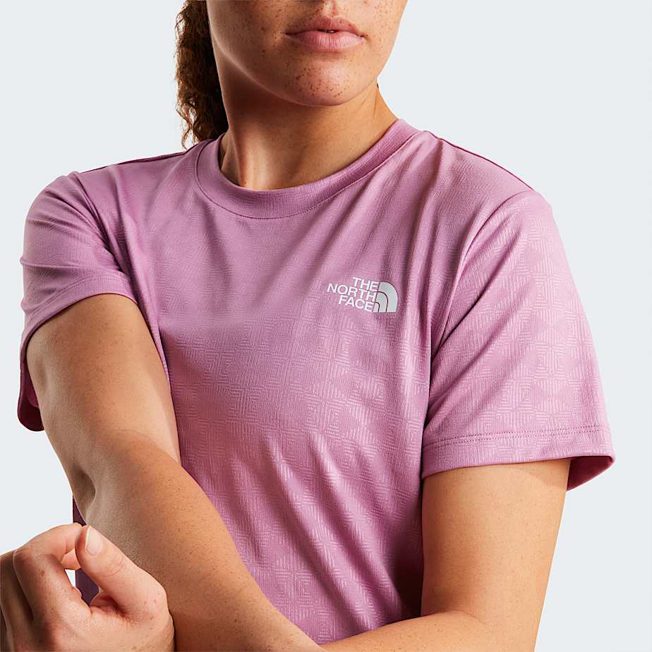 Womens Flex Geo Embossed Regular TShirt TNF Hushed Lavender ALT4