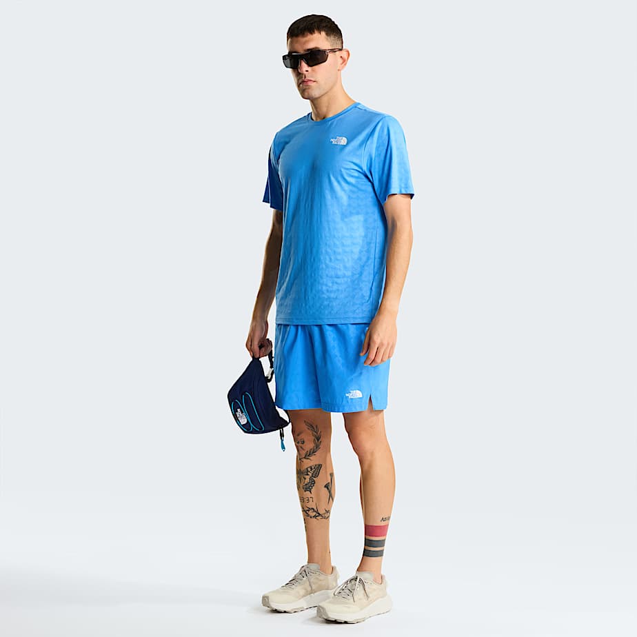 Mens 247 Pentadome Embossed Regular TShirt TNF Marina Blue ALT1