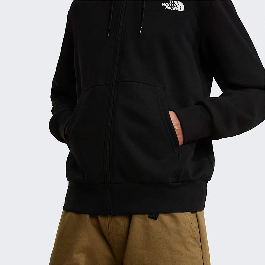 Mens Simple Dome Light Regular Hoodie TNF TNF Black ALT5