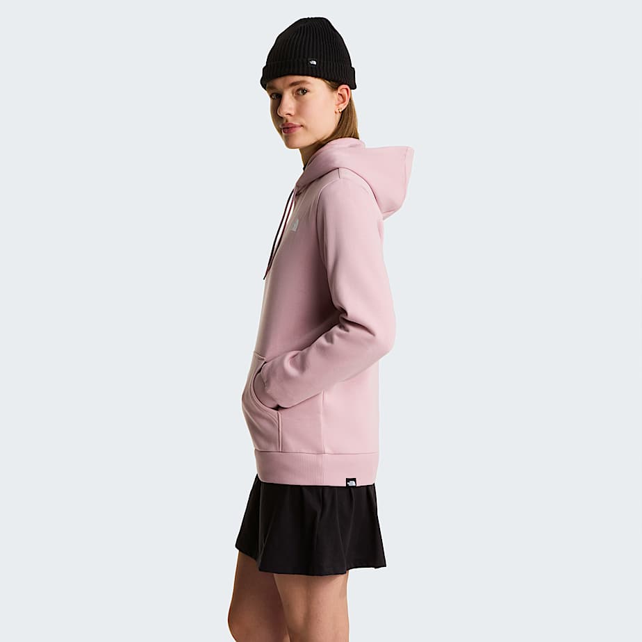 Womens Simple Dome Hoodie TNF Metal Pink ALT2
