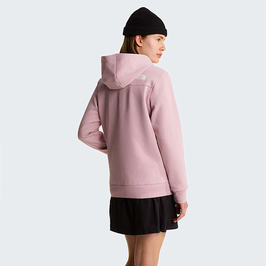Womens Simple Dome Hoodie TNF Metal Pink ALT3