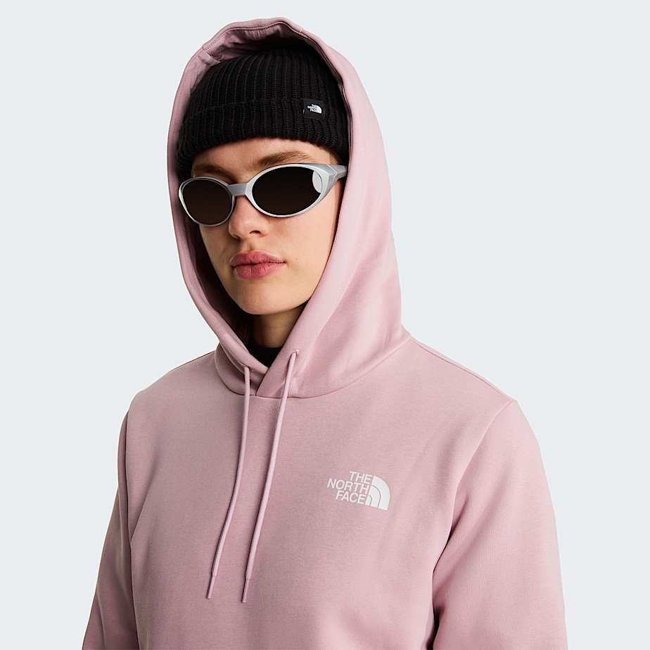 Womens Simple Dome Hoodie TNF Metal Pink ALT4