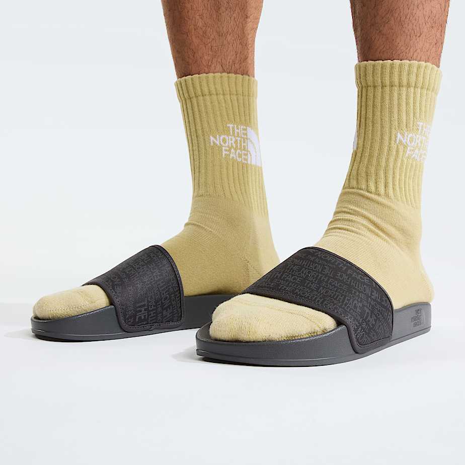 Mens Base Camp Slides III TNF Logo Mania PrintAnthracite Grey ALT3