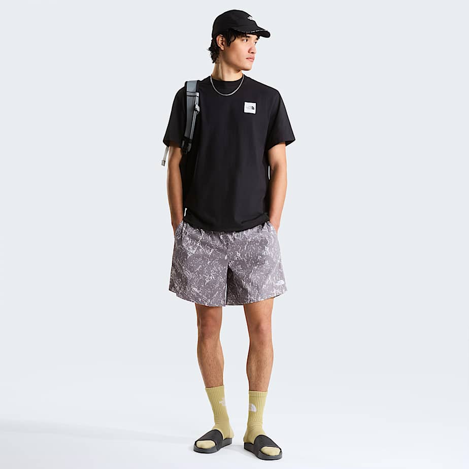 Mens Base Camp Slides III TNF Logo Mania PrintAnthracite Grey ALT4