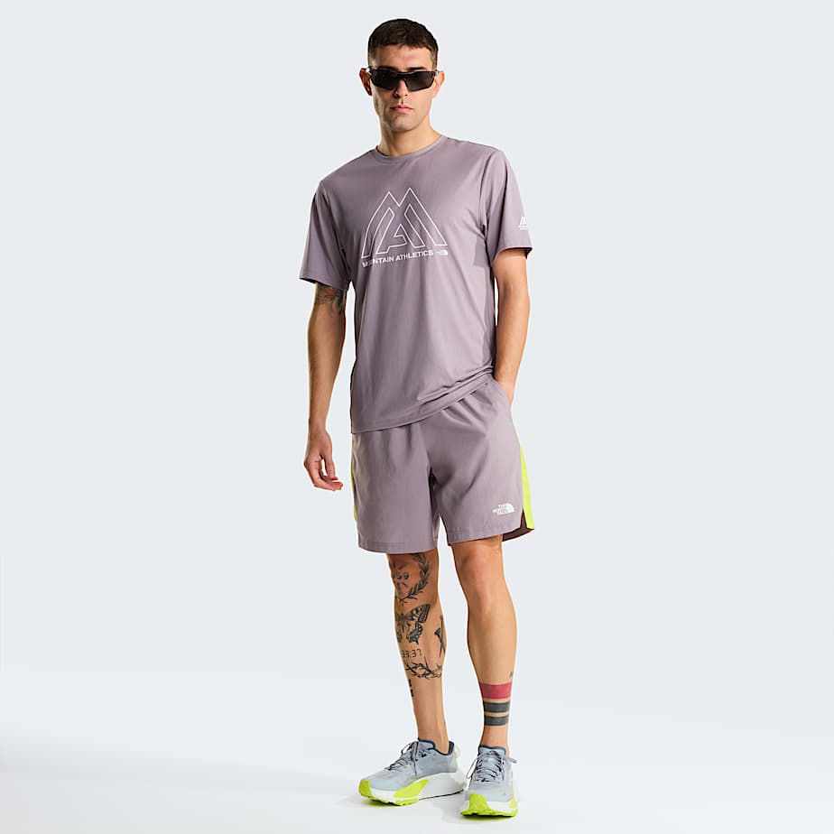 Mens 247 Colourblock Shorts TNF Transcendent GreyFizz Lime ALT1