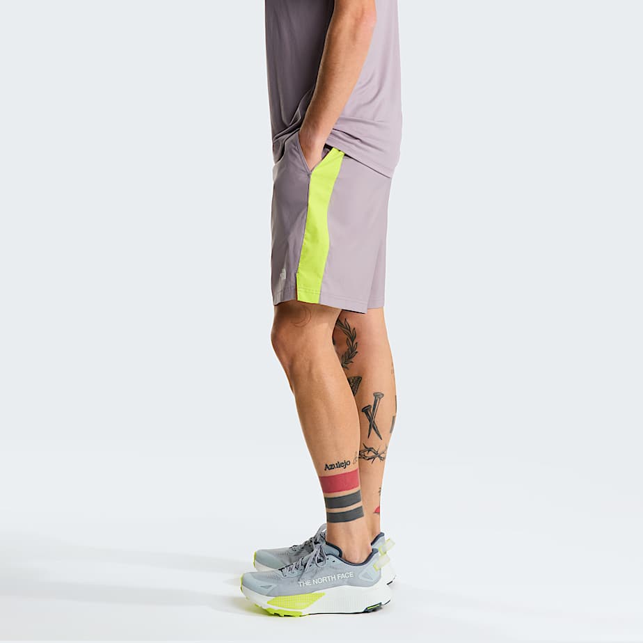 Mens 247 Colourblock Shorts TNF Transcendent GreyFizz Lime ALT2