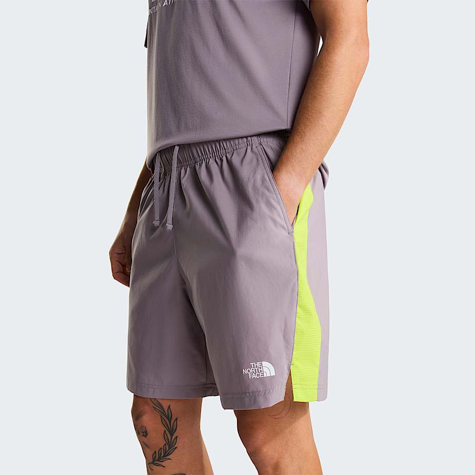 Mens 247 Colourblock Shorts TNF Transcendent GreyFizz Lime ALT4