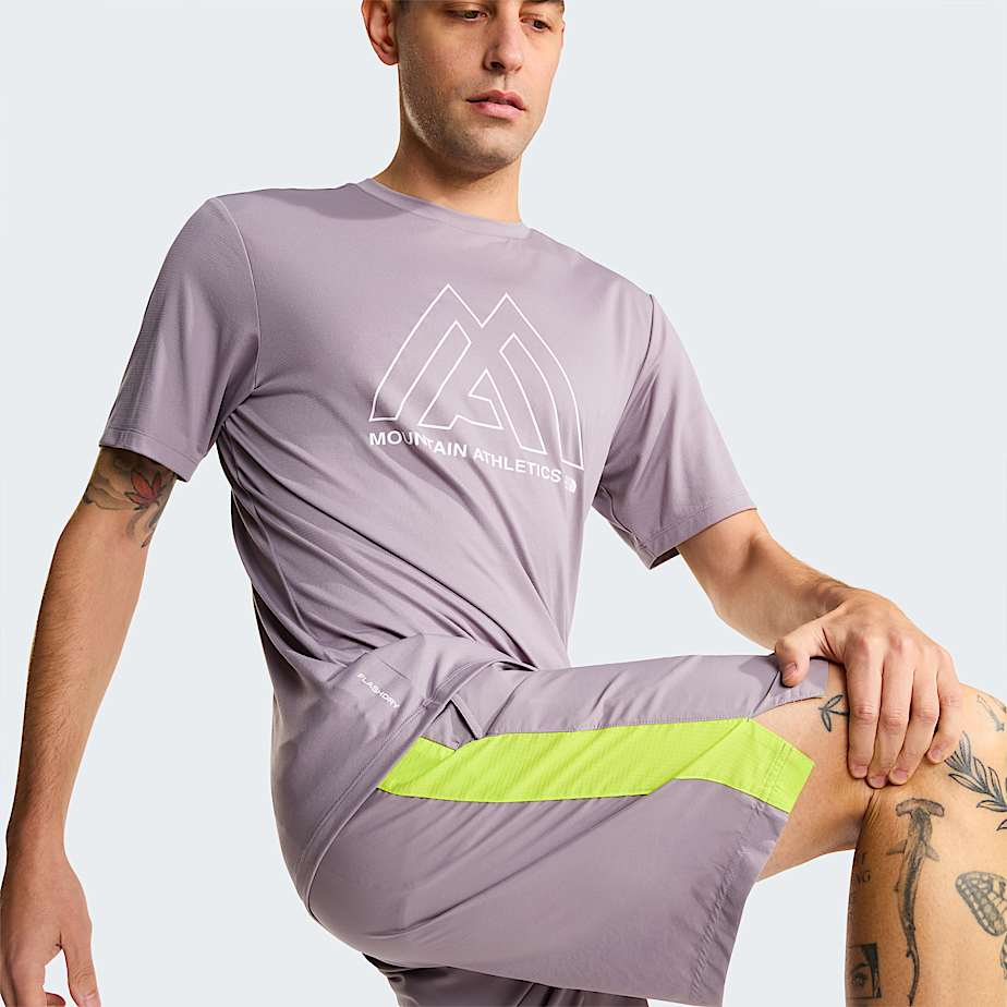Mens 247 Colourblock Shorts TNF Transcendent GreyFizz Lime ALT5