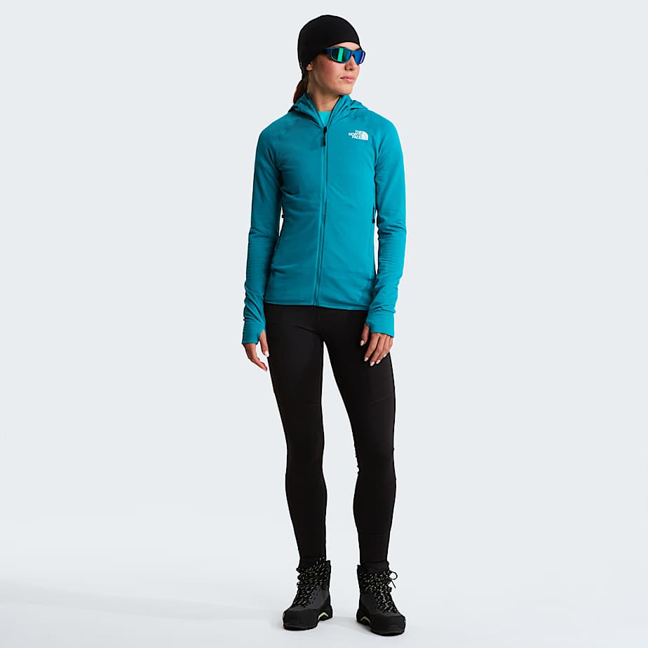 Giacca con cappuccio Bolt Polartec Power Grid da donna TNF Deep Teal ALT1