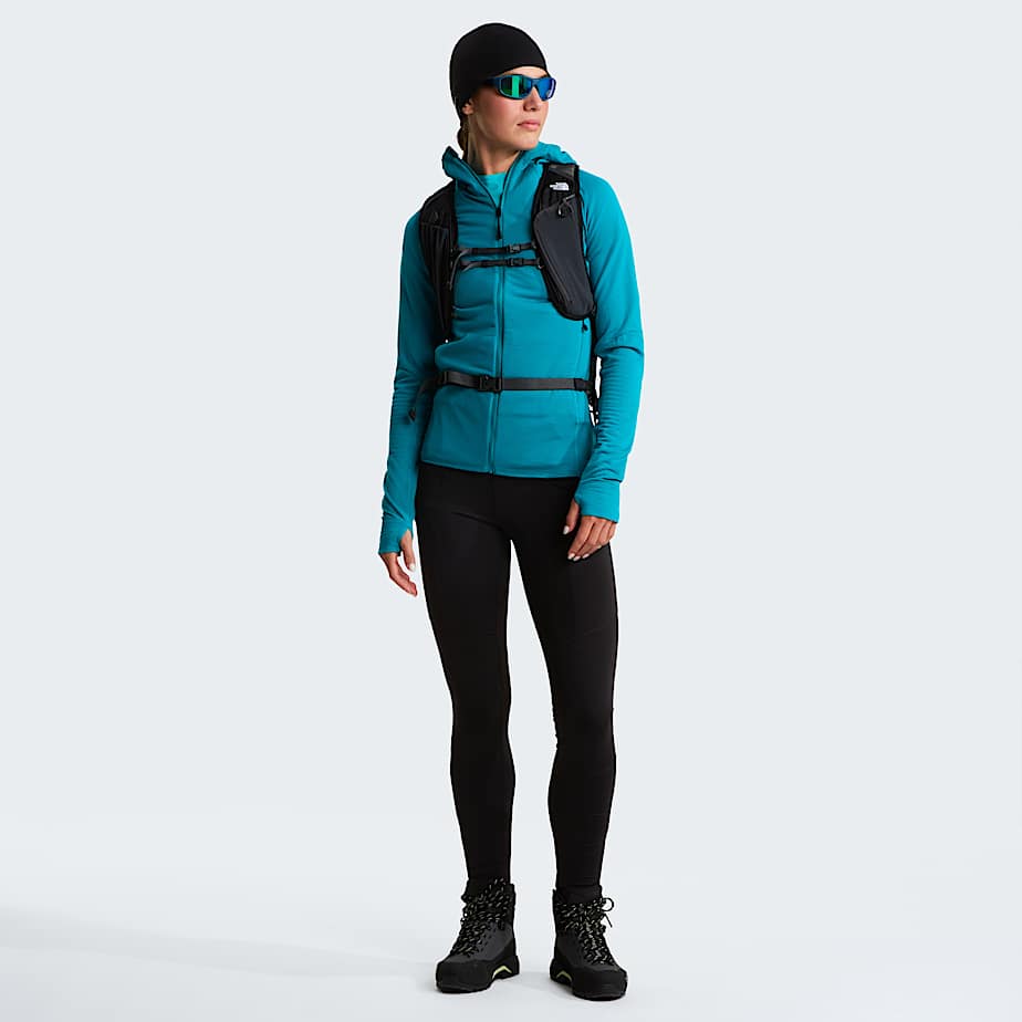 Giacca con cappuccio Bolt Polartec Power Grid da donna TNF Deep Teal ALT5