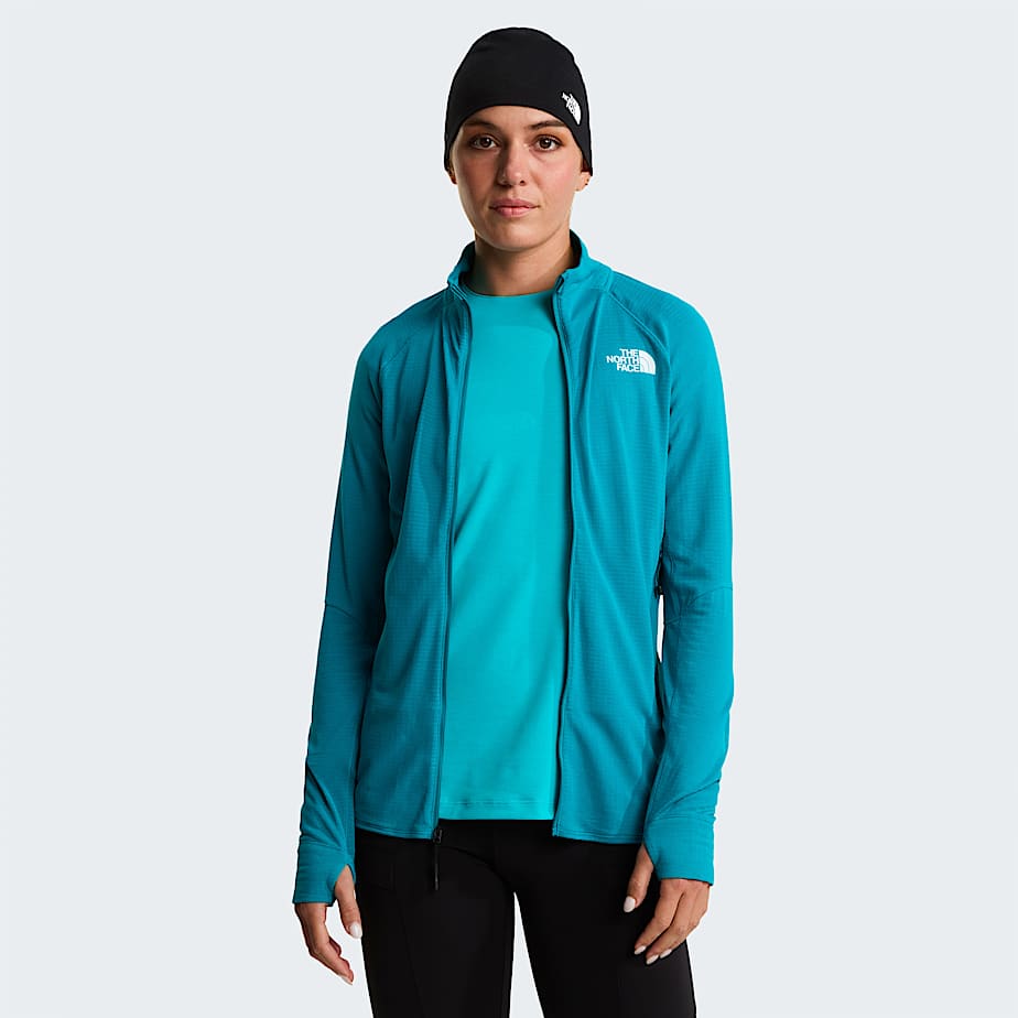 Giacca con cappuccio Bolt Polartec Power Grid da donna TNF Deep Teal ALT4