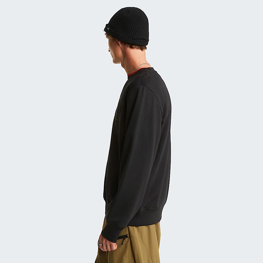 Mens Drew Peak Light Sweatshirt TNF TNF BlackAnthracite Grey ALT2