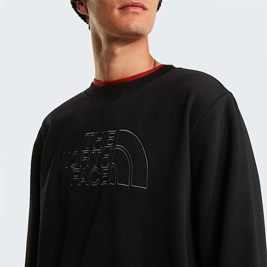 Mens Drew Peak Light Sweatshirt TNF TNF BlackAnthracite Grey ALT4