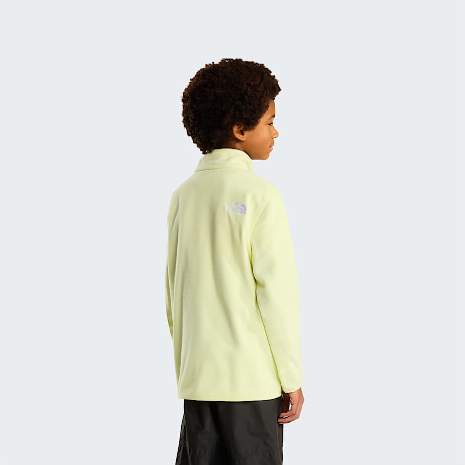 Glacierfleece met kwartrits voor tieners TNF Lemon Mist ALT3
