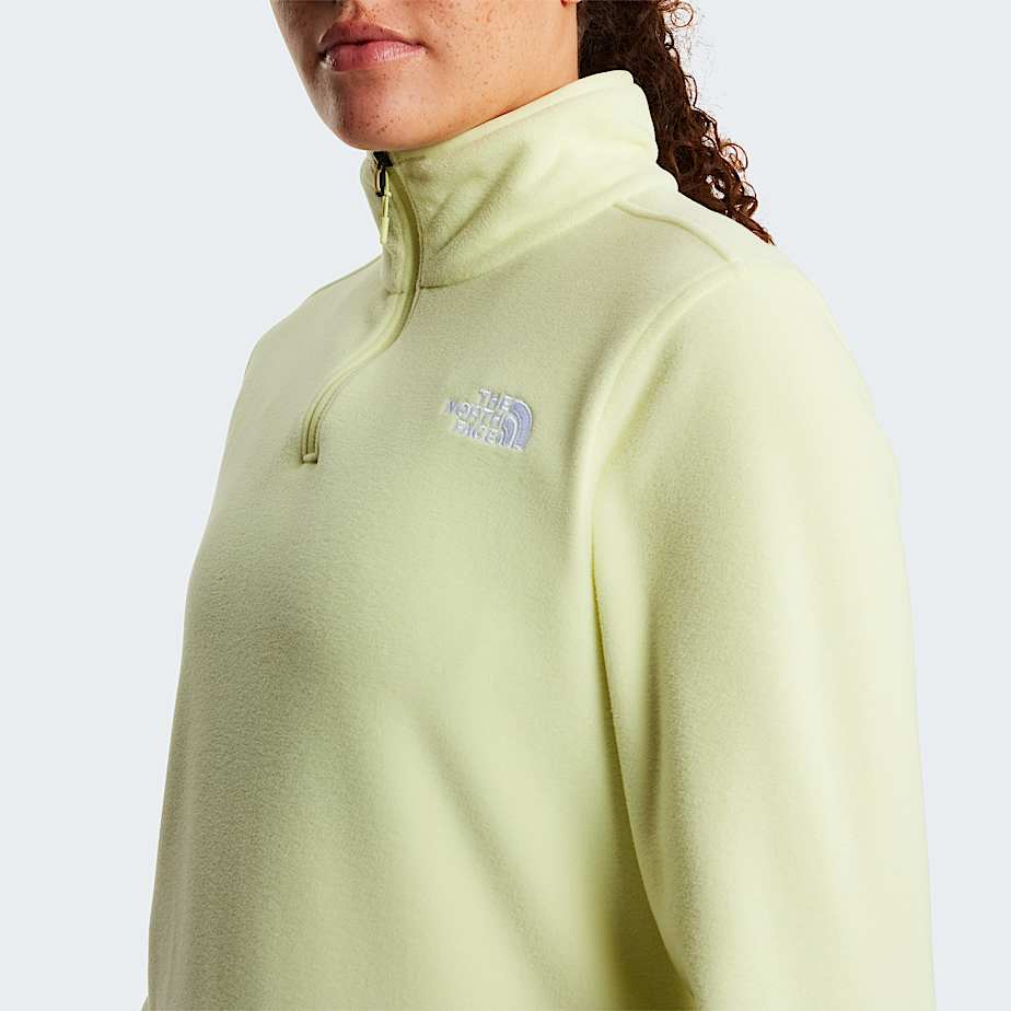 Womens Glacier 14 Zip Fleece TNF Lemon Mist ALT4