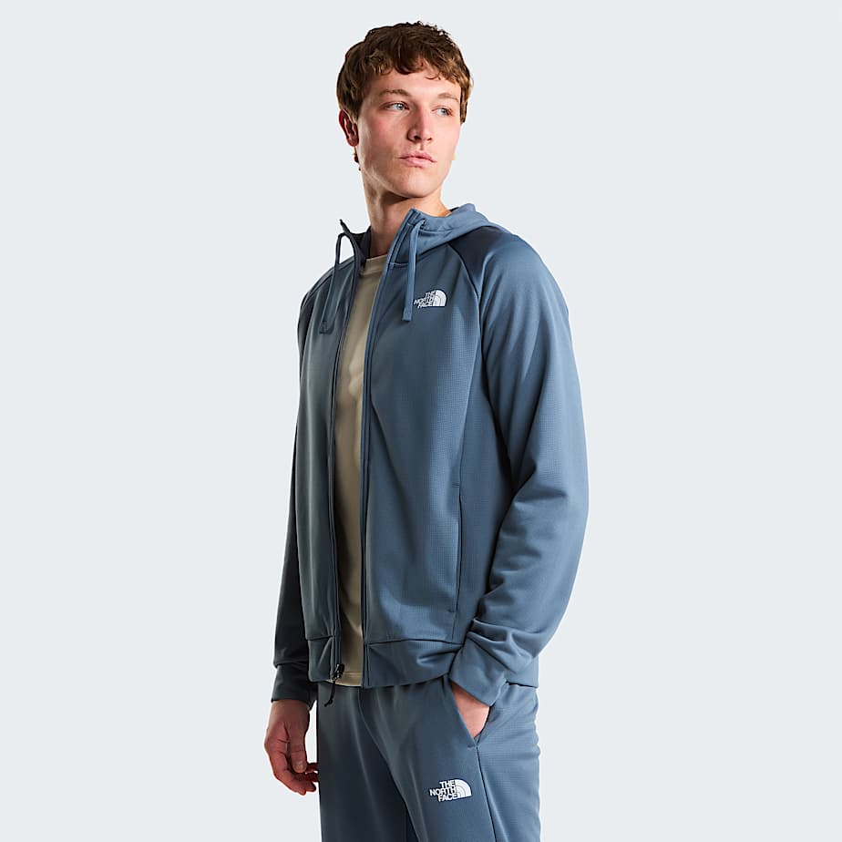 Mens Reaxion 20 FullZip Hooded Jacket TNF Granite Grey Dark Heather ALT4