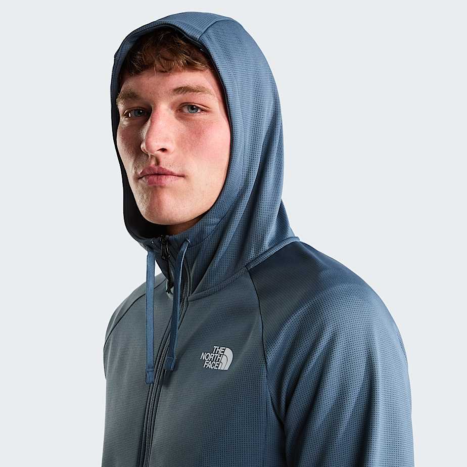 Mens Reaxion 20 FullZip Hooded Jacket TNF Granite Grey Dark Heather ALT5
