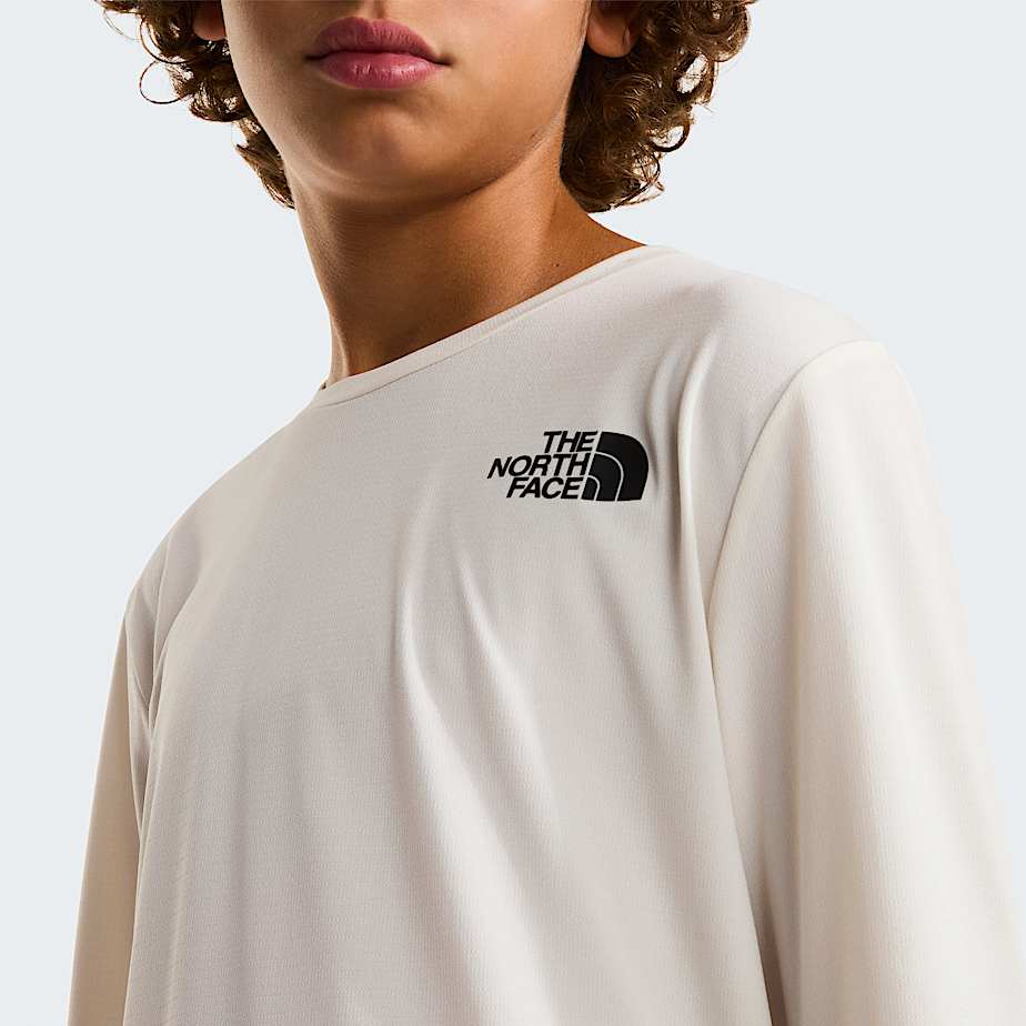 Teens 247 LongSleeve TShirt TNF White Dune ALT4