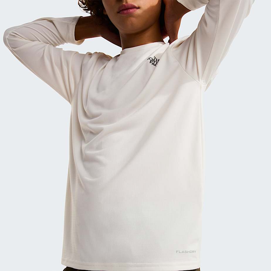Teens 247 LongSleeve TShirt TNF White Dune ALT5