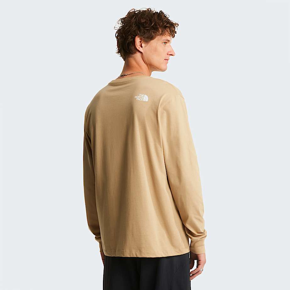 Mens Evolution Half Dome Regular LongSleeve TShirt TNF Khaki Stone ALT3