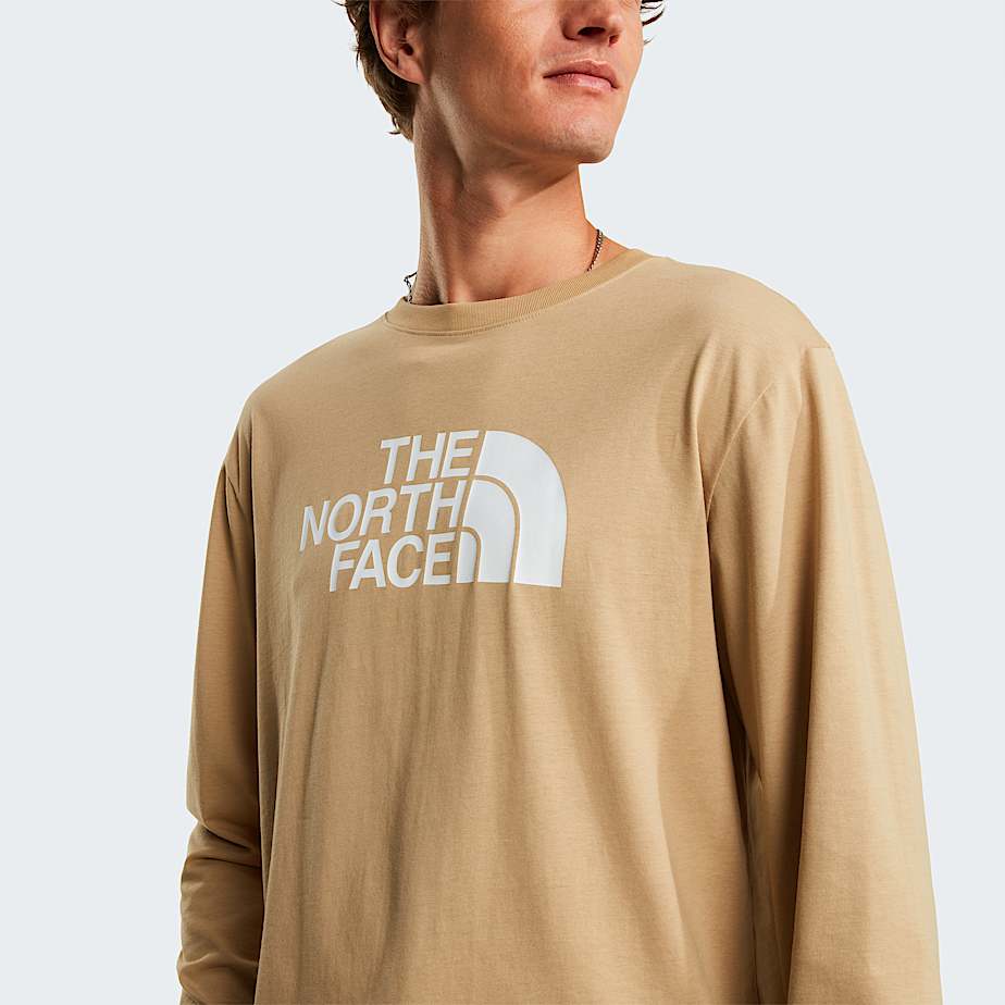 Mens Evolution Half Dome Regular LongSleeve TShirt TNF Khaki Stone ALT4