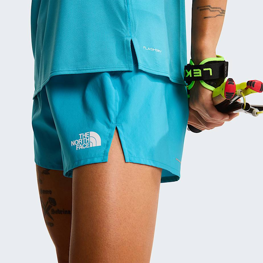 Womens Lightbright 4 Shorts TNF River Ice ALT5