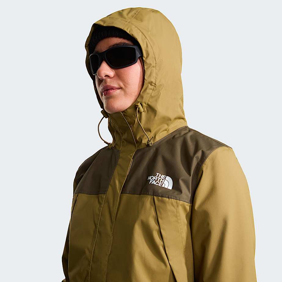 Womens Antora Rain Jacket TNF CedarNew Taupe Green ALT5