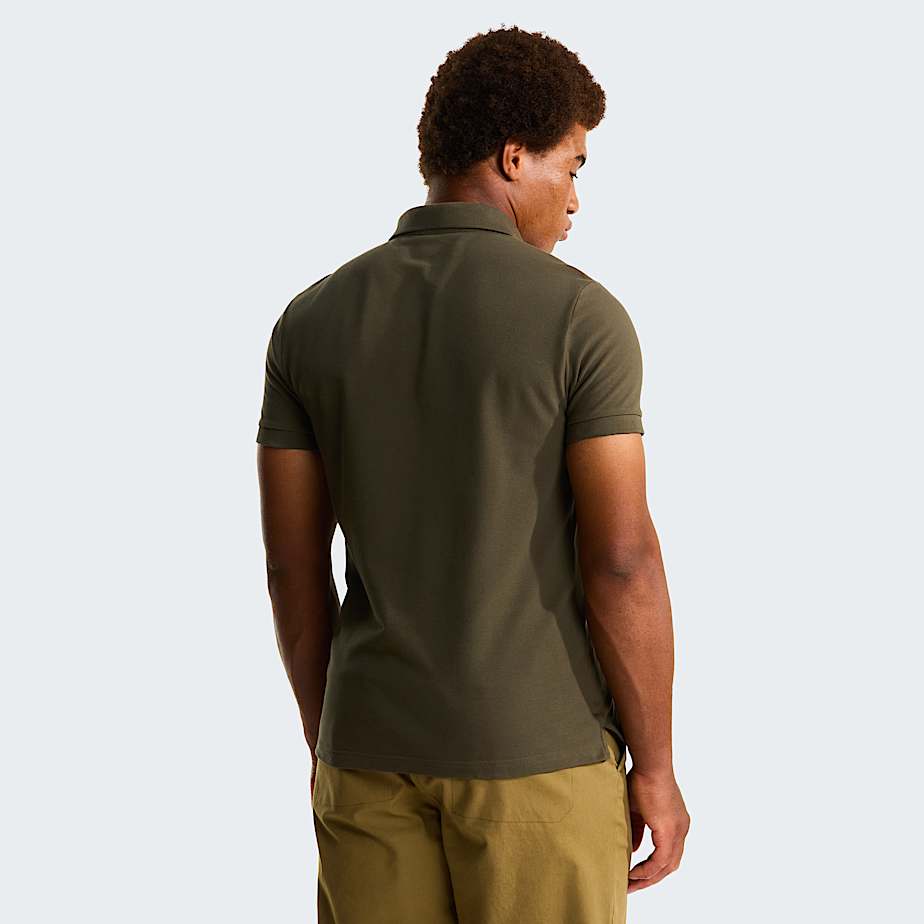 Polo de piqu entallado Premium para hombre TNF New Taupe Green ALT3