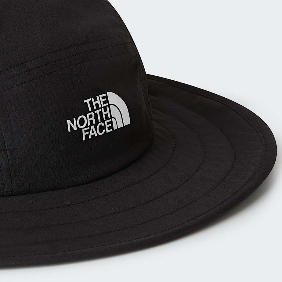 Kids Class V Brimmer Hat TNF TNF Black Logo Weather Topo Phantom Print ALT3