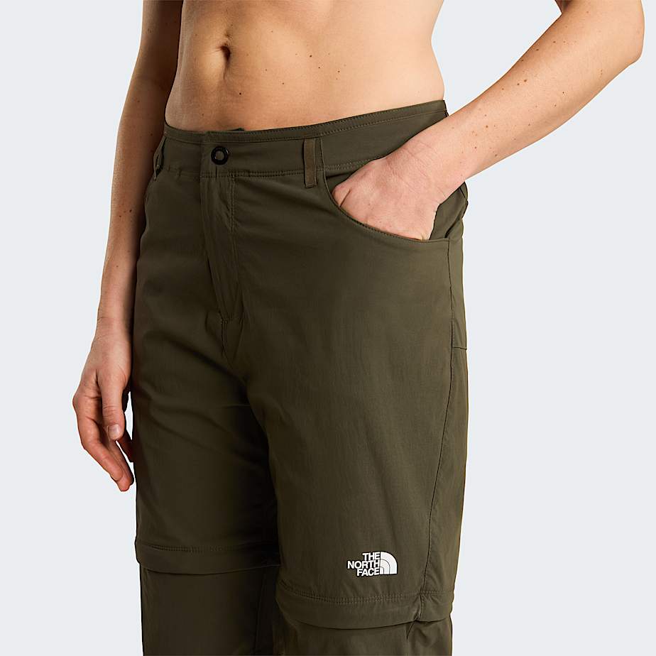 Womens Exploration Convertible Regular Straight Trousers TNF New Taupe Green ALT5
